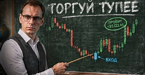 Торгуй как ИДИОТ и делай $15.000 в месяц (1 таймфрейм + 2 индикатора)