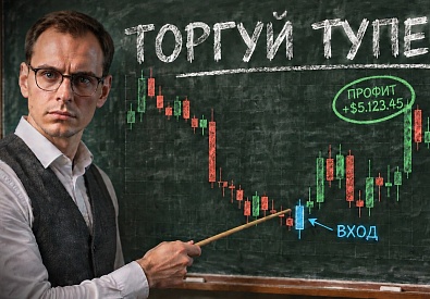 Торгуй как ИДИОТ и делай $15.000 в месяц (1 таймфрейм + 2 индикатора)
